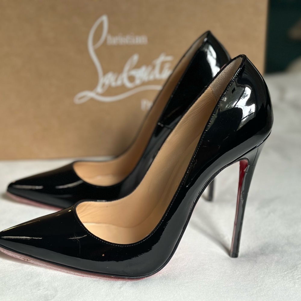 Christian Louboutin Black Patent Leather Pumps